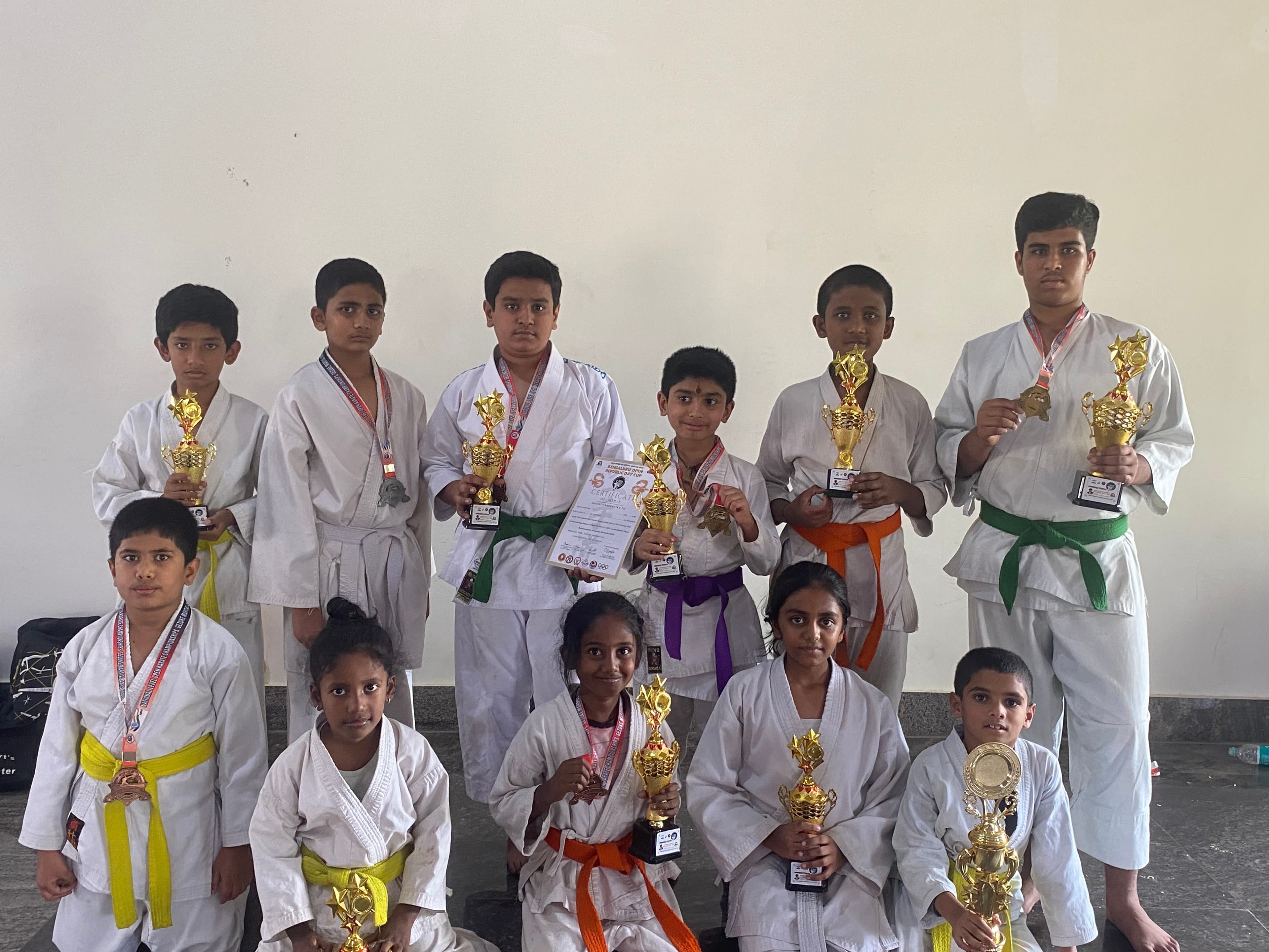 Competition Match at a Karate Tournament